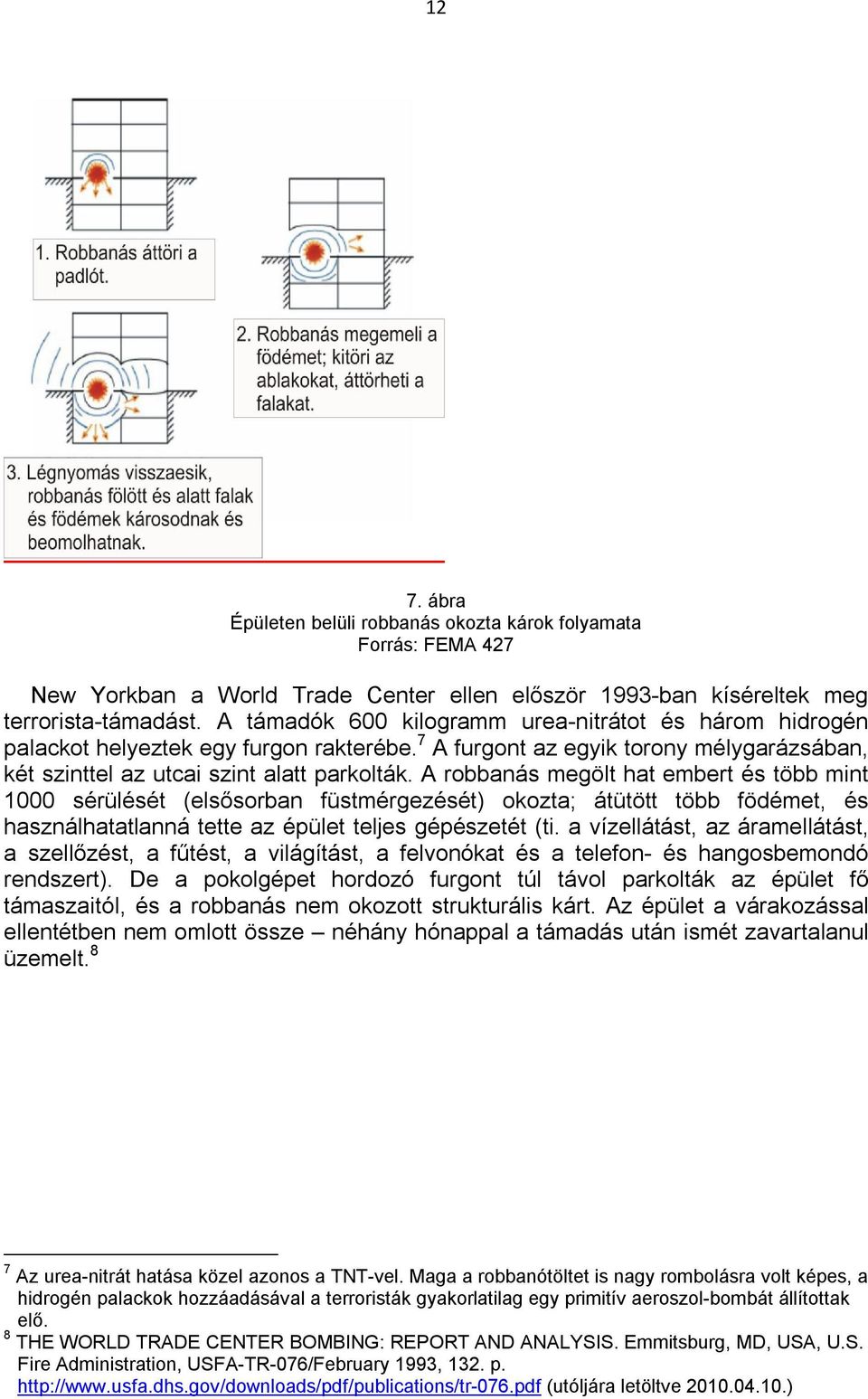 A robbanás megölt hat embert és több mint 1000 sérülését (elsősorban füstmérgezését) okozta; átütött több födémet, és használhatatlanná tette az épület teljes gépészetét (ti.