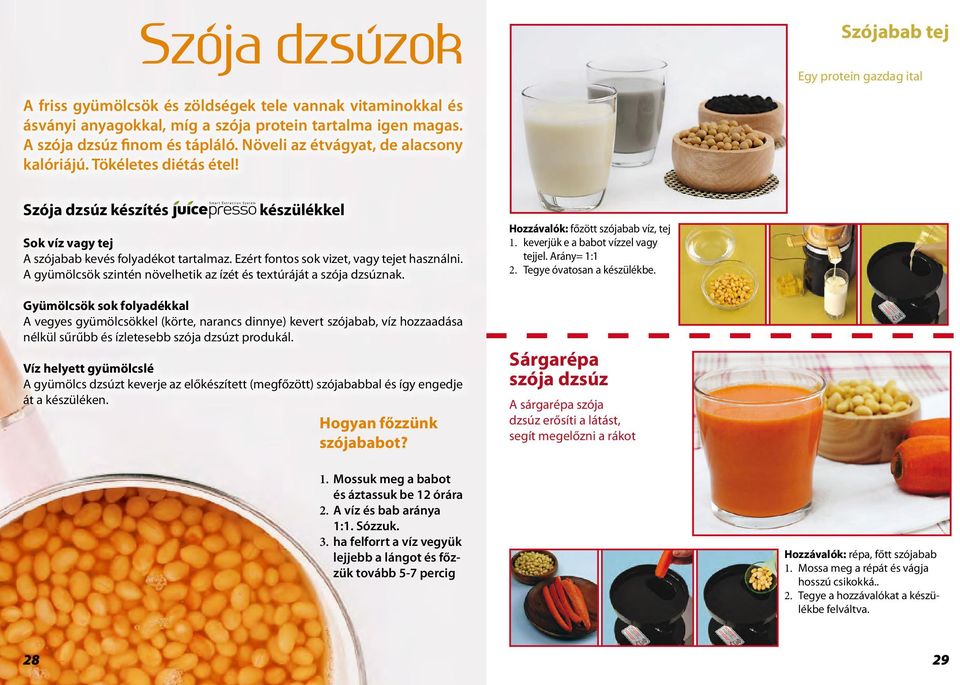 A gyümölcsök szintén növelhetik az ízét és textúráját a szója dzsúznak. Hozzávalók: főzött szójabab víz, tej Soybean 1. keverjük Milk e a babot vízzel vagy tejjel.