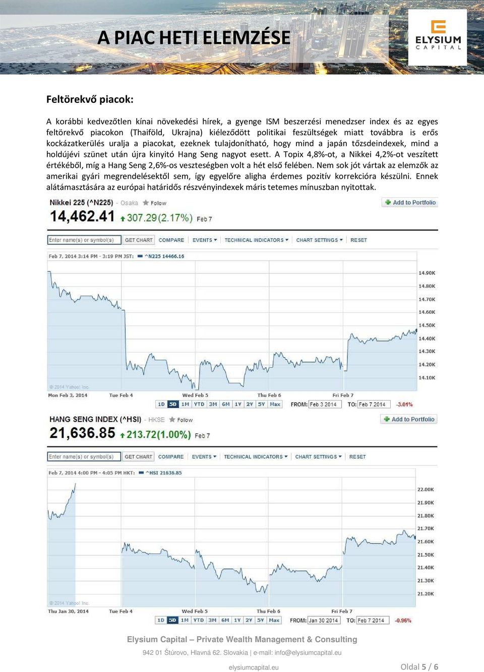 nagyot esett. A Topix 4,8%-ot, a Nikkei 4,2%-ot veszített értékéből, míg a Hang Seng 2,6%-os veszteségben volt a hét első felében.