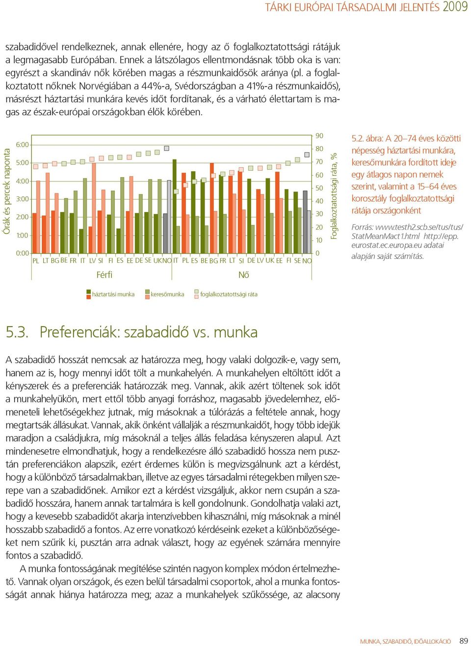 a foglalkoztatott nőknek Norvégiában a 44%-a, Svédországban a 41%-a részmunkaidős), másrészt háztartási munkára kevés időt fordítanak, és a várható élettartam is magas az észak-európai országokban