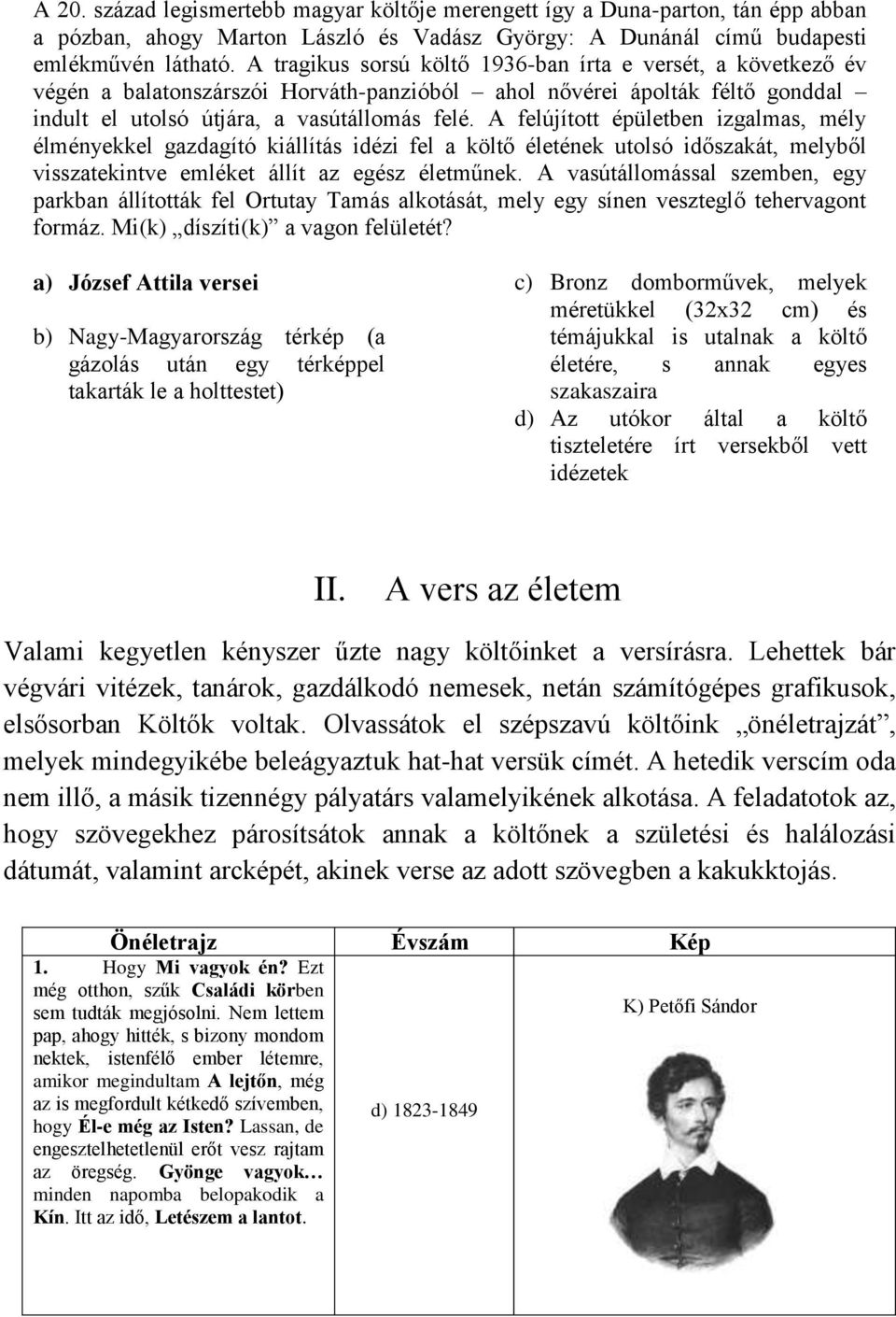 A felújított épületben izgalmas, mély élményekkel gazdagító kiállítás idézi fel a költő életének utolsó időszakát, melyből visszatekintve emléket állít az egész életműnek.