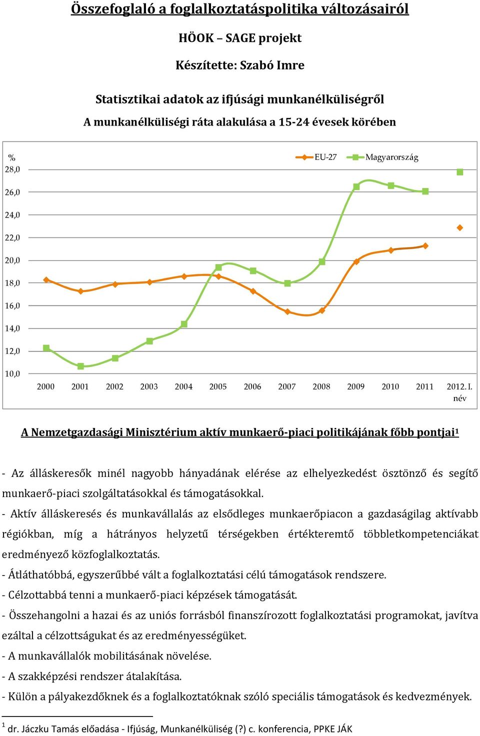 név A Nemzetgazdasági Minisztérium aktív munkaerő-piaci politikájának főbb pontjai 1 - Az álláskeresők minél nagyobb hányadának elérése az elhelyezkedést ösztönző és segítő munkaerő-piaci