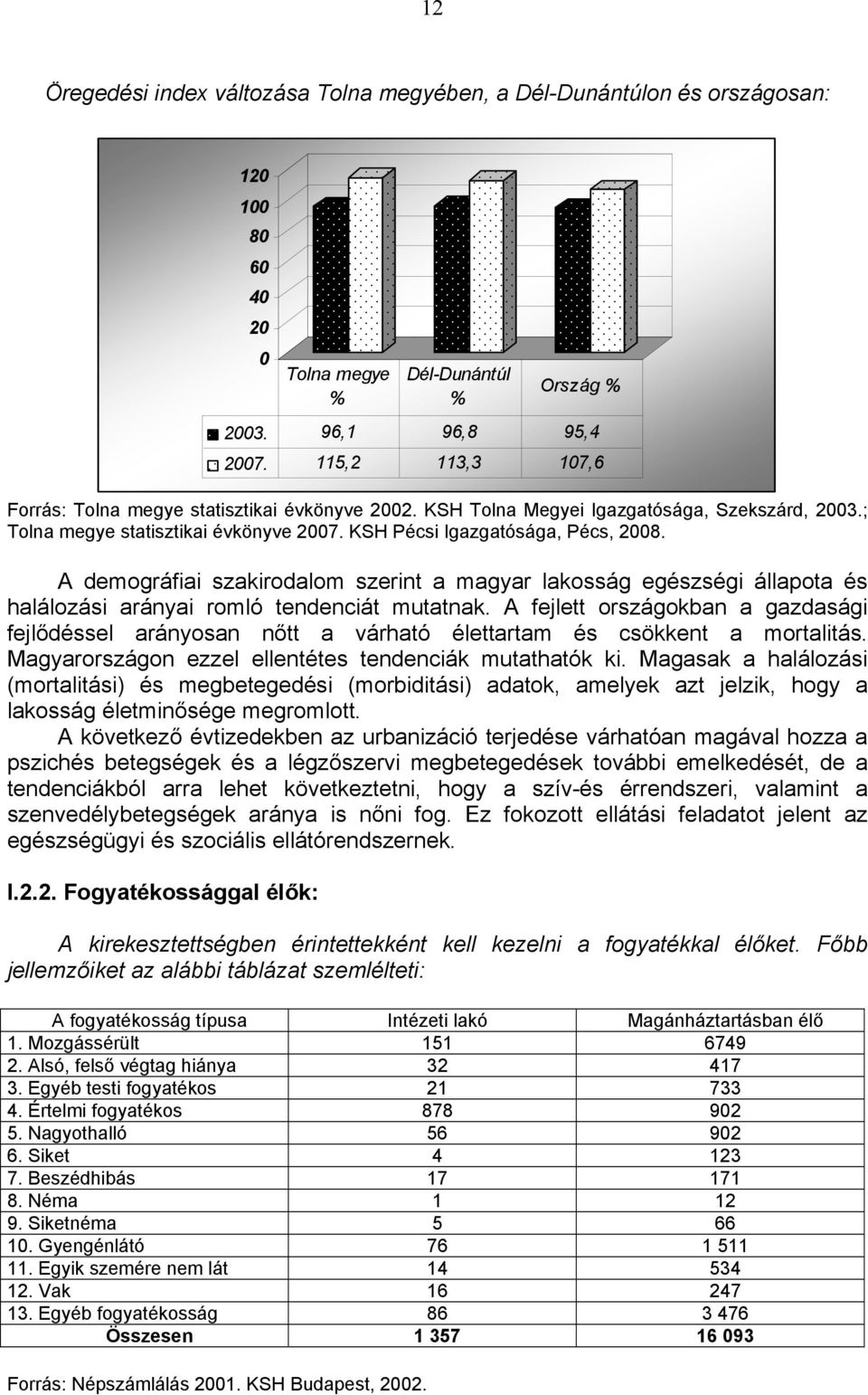 A demográfiai szakirodalom szerint a magyar lakosság egészségi állapota és halálozási arányai romló tendenciát mutatnak.
