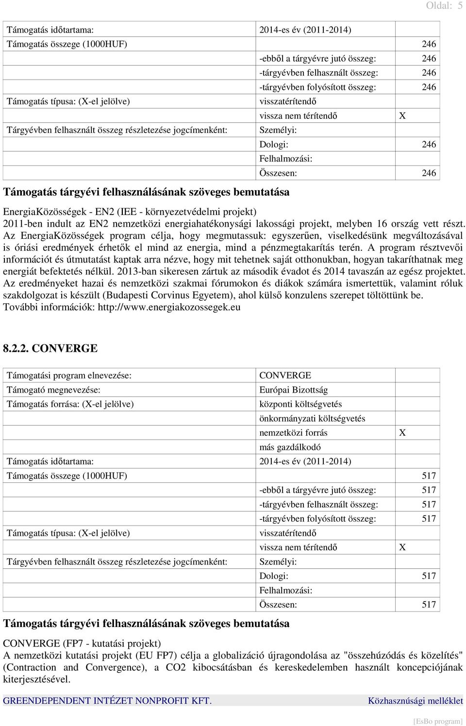 bemutatása Összesen: 246 Oldal: 5 EnergiaKözösségek - EN2 (IEE - környezetvédelmi projekt) 2011-ben indult az EN2 nemzetközi energiahatékonysági lakossági projekt, melyben 16 ország vett részt.