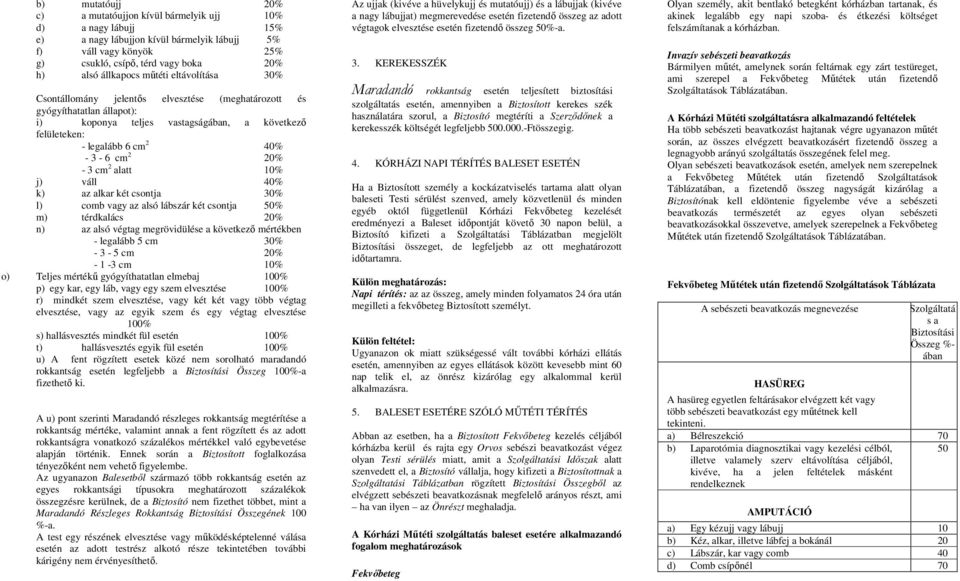 cm 2 20% - 3 cm 2 alatt 10% j) váll 40% k) az alkar két csontja 30% l) comb vagy az alsó lábszár két csontja 50% m) térdkalács 20% n) az alsó végtag megrövidülése a következő mértékben - legalább 5