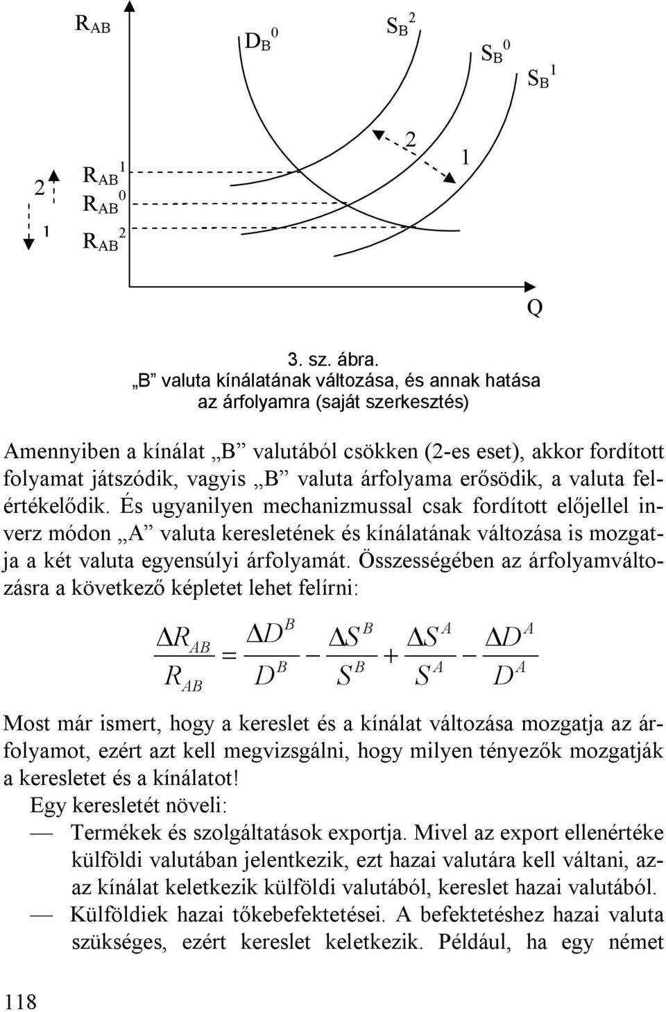 erősödik, a valuta felértékelődik. És ugyanilyen mechanizmussal csak fordított előjellel inverz módon A valuta keresletének és kínálatának változása is mozgatja a két valuta egyensúlyi árfolyamát.