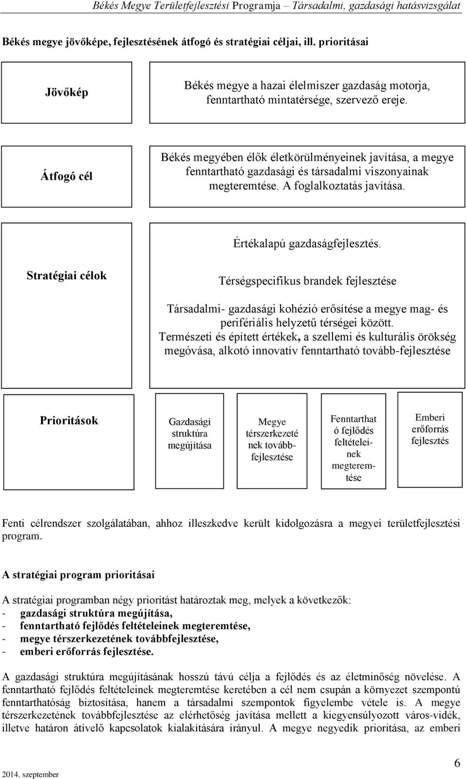 Sraégiai célok Térségspcifikus brandk fjlszés Társadalmi- gazdasági kohézió rősíés a mgy mag- és prifériális hlyzű érségi közö.