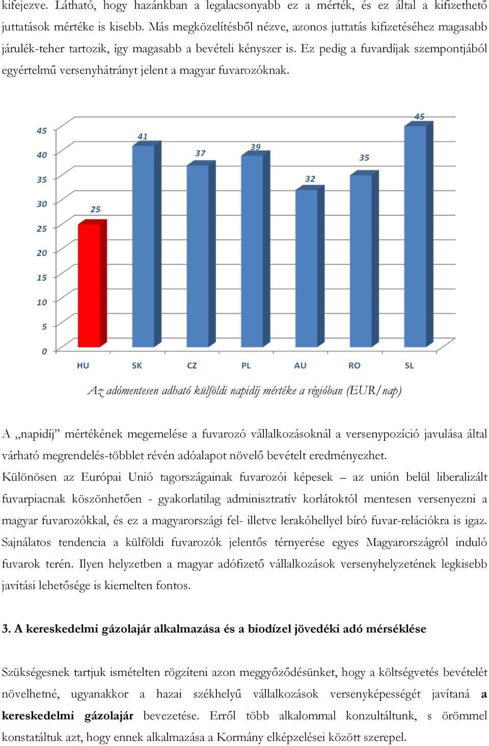 Ez pedig a fuvardíjak szempontjából egyértelmű versenyhátrányt jelent a magyar fuvarozóknak.