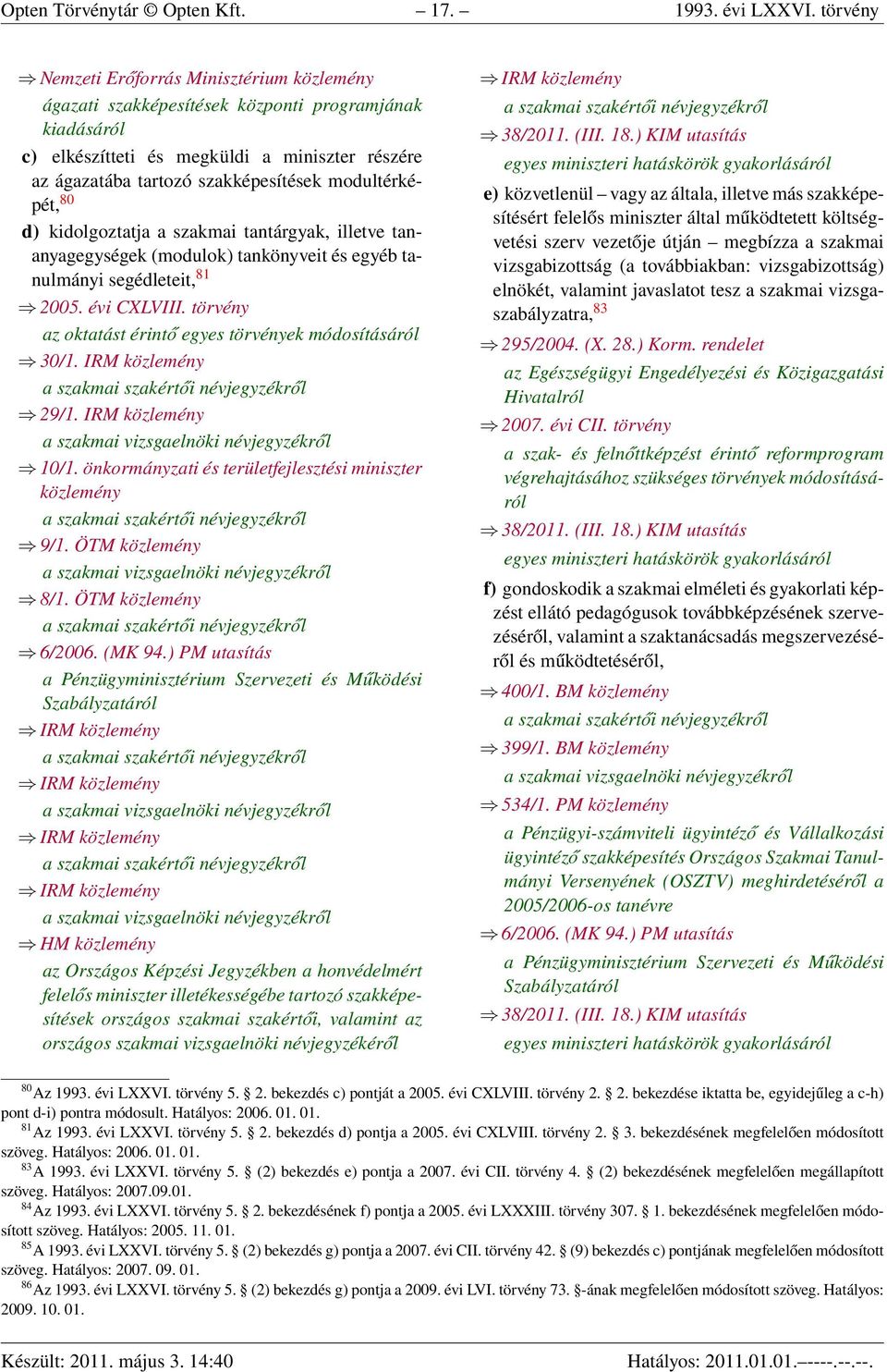 d) kidolgoztatja a szakmai tantárgyak, illetve tananyagegységek (modulok) tankönyveit és egyéb tanulmányi segédleteit, 81 2005. évi CXLVIII. törvény az oktatást érintő egyes törvények 30/1.