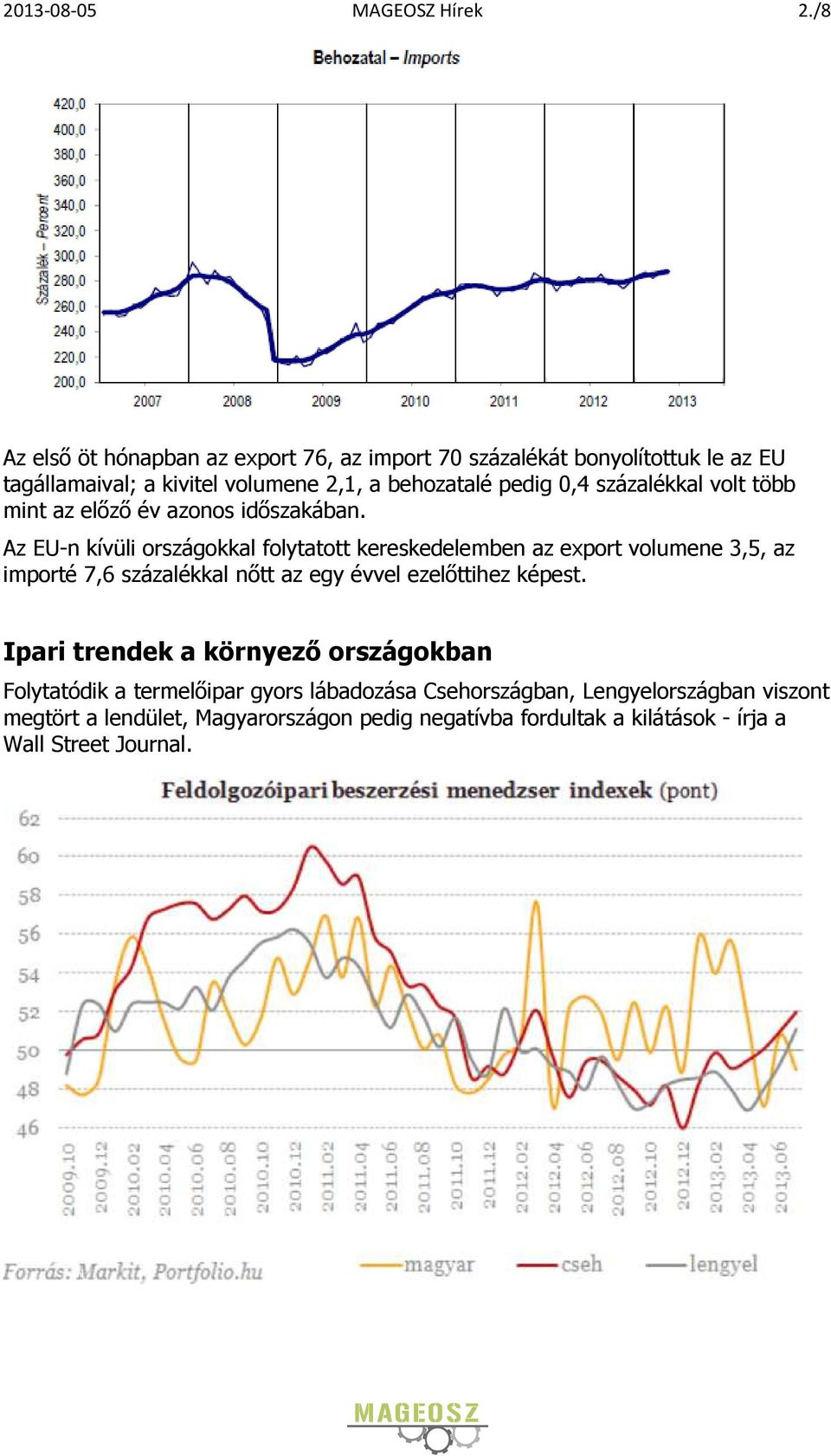 százalékkal volt több mint az előző év azonos időszakában.