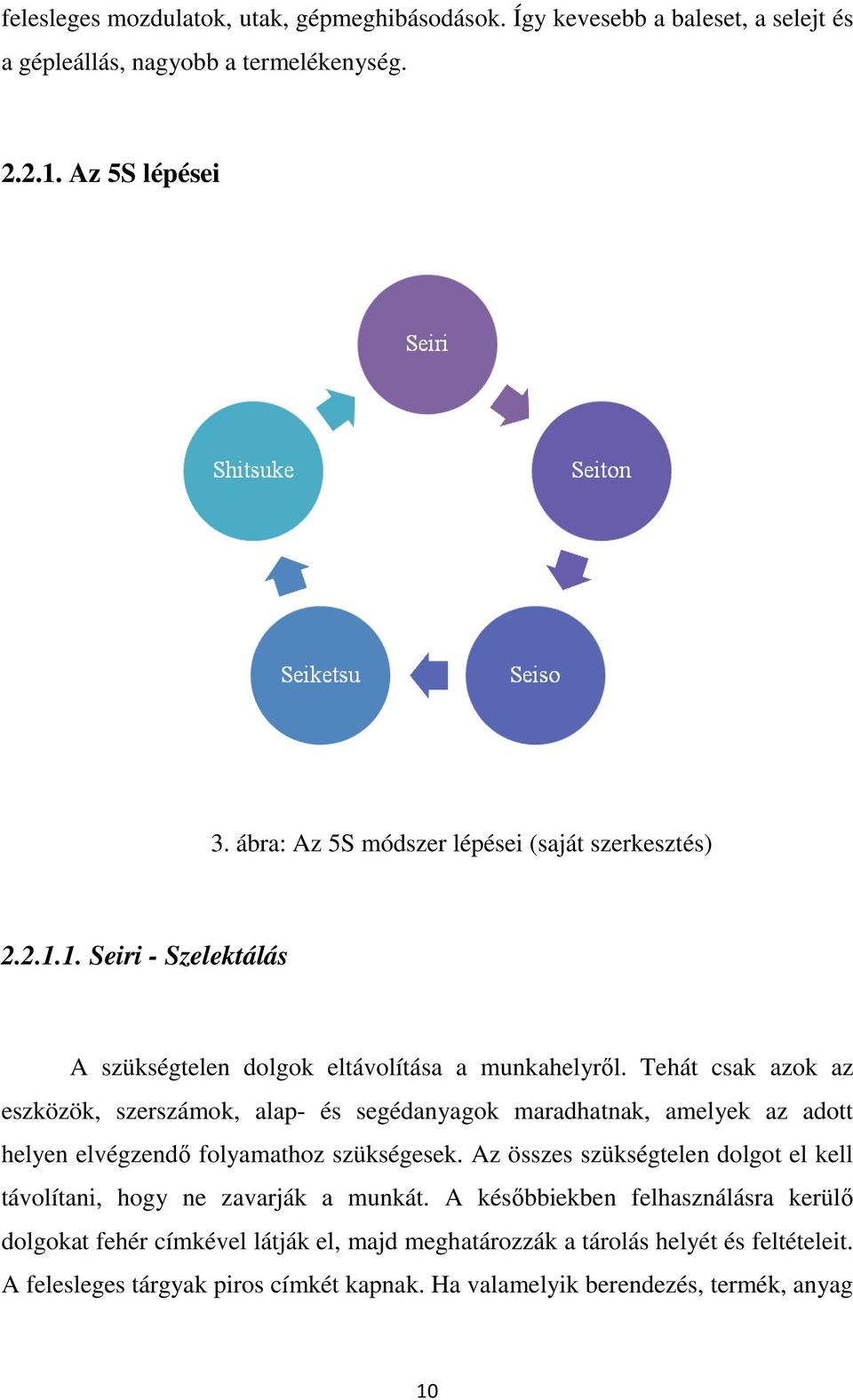 Tehát csak azok az eszközök, szerszámok, alap- és segédanyagok maradhatnak, amelyek az adott helyen elvégzendı folyamathoz szükségesek.