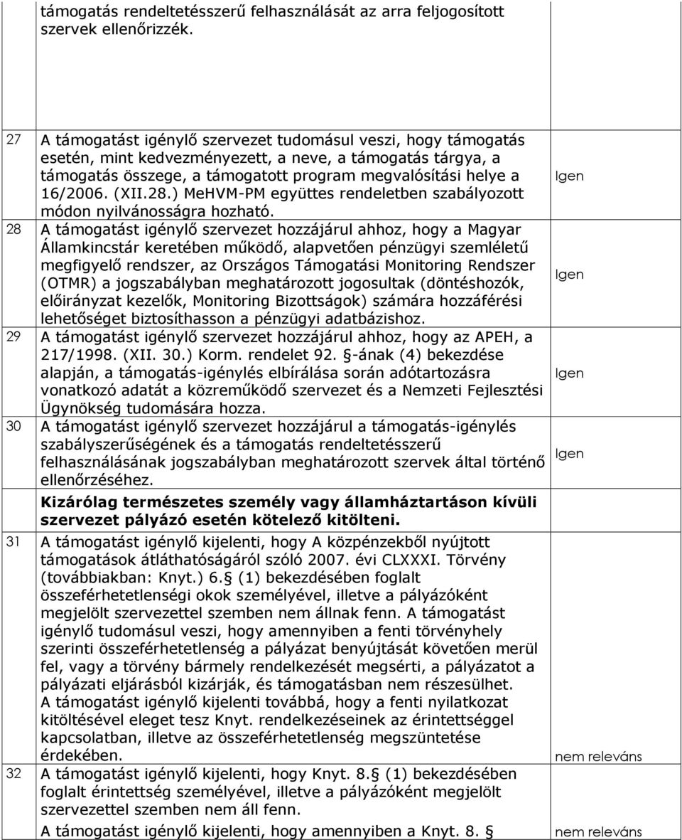 (XII.28.) MeHVM-PM együttes rendeletben szabályozott módon nyilvánosságra hozható.