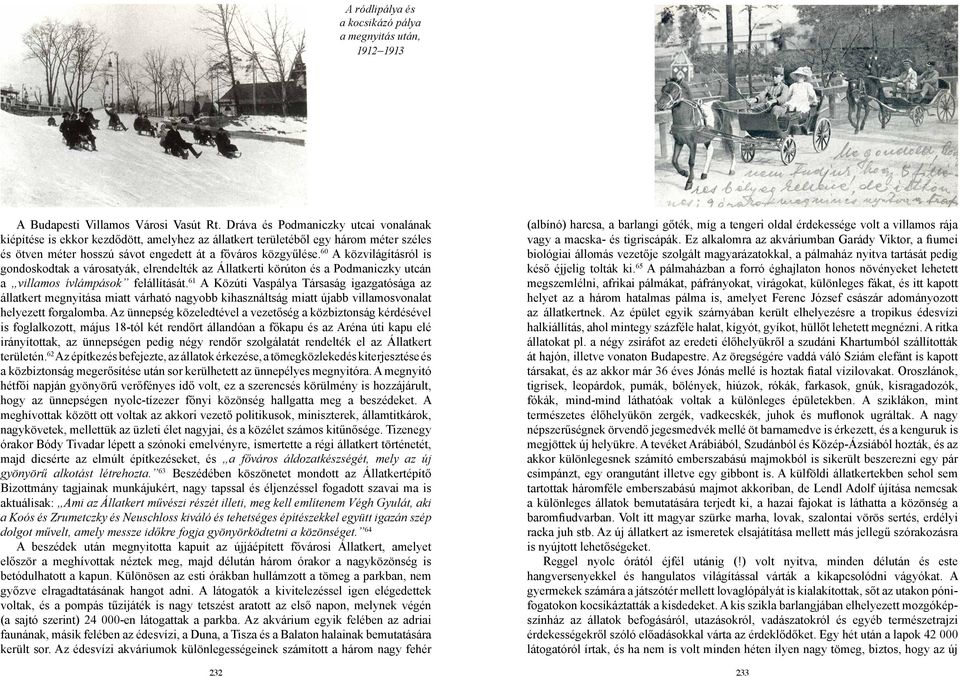 60 A közvilágításról is gondoskodtak a városatyák, elrendelték az Állatkerti körúton és a Podmaniczky utcán a villamos ívlámpások felállítását.