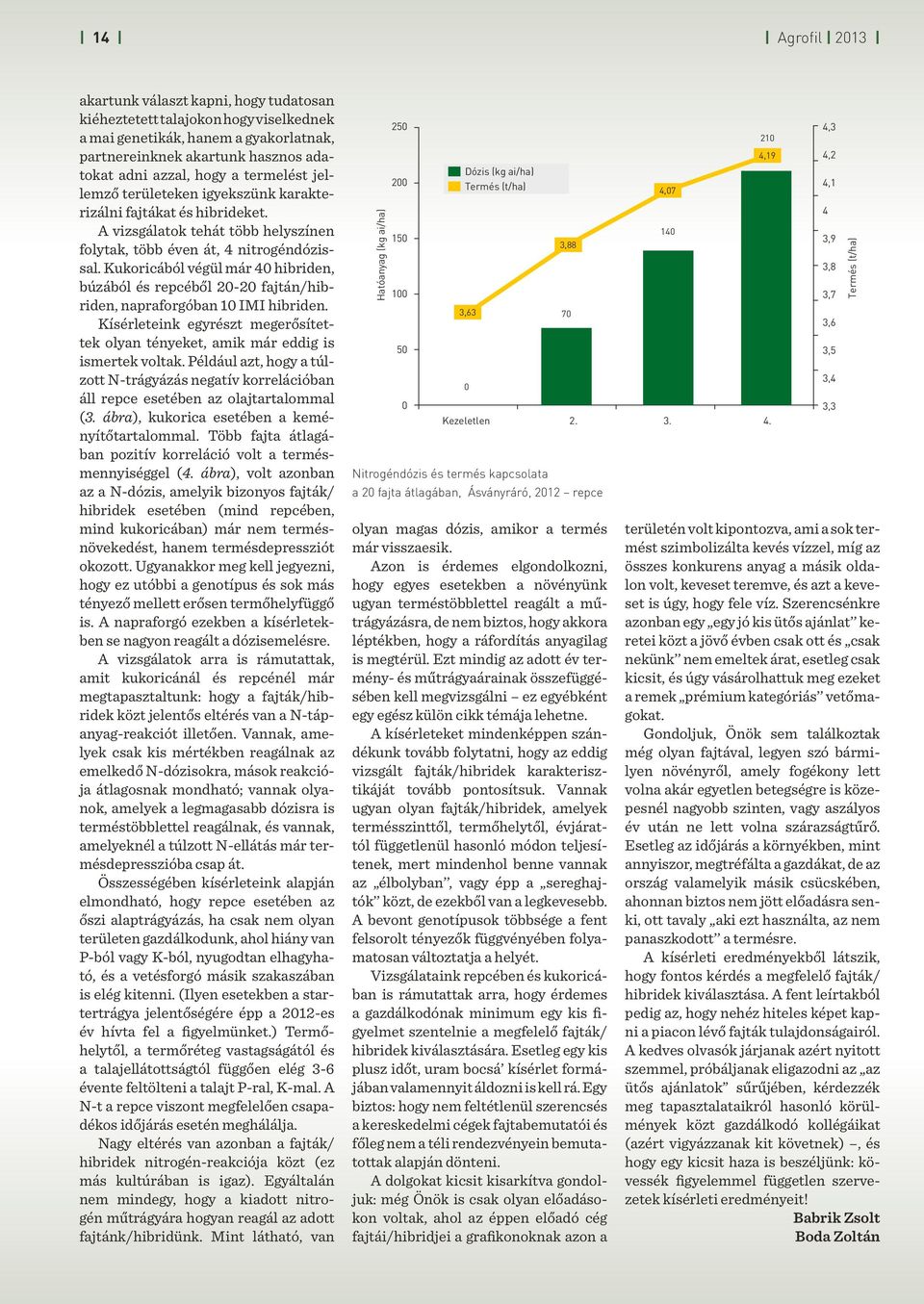 Kukoricából végül már 40 hibriden, búzából és repcéből 20-20 fajtán/hibriden, napraforgóban 10 IMI hibriden. Kísérleteink egyrészt megerősítettek olyan tényeket, amik már eddig is ismertek voltak.