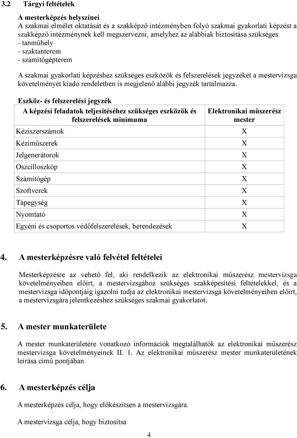 rendeletben is megjelenő alábbi jegyzék tartalmazza.