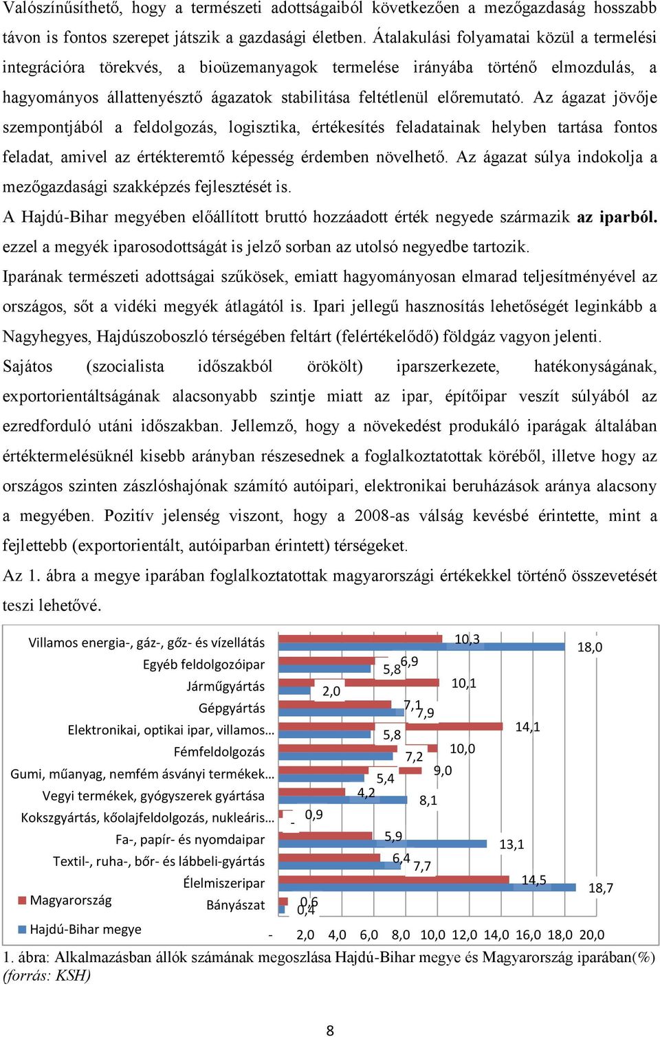 Az ágazat jövője szempontjából a feldolgozás, logisztika, értékesítés feladatainak helyben tartása fontos feladat, amivel az értékteremtő képesség érdemben növelhető.