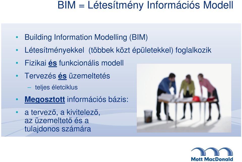 funkcionális modell Tervezés és üzemeltetés teljes életciklus Megosztott