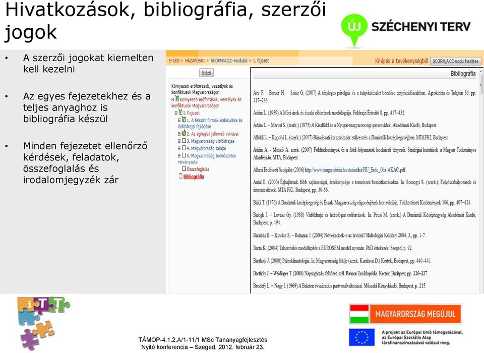 teljes anyaghoz is bibliográfia készül Minden fejezetet