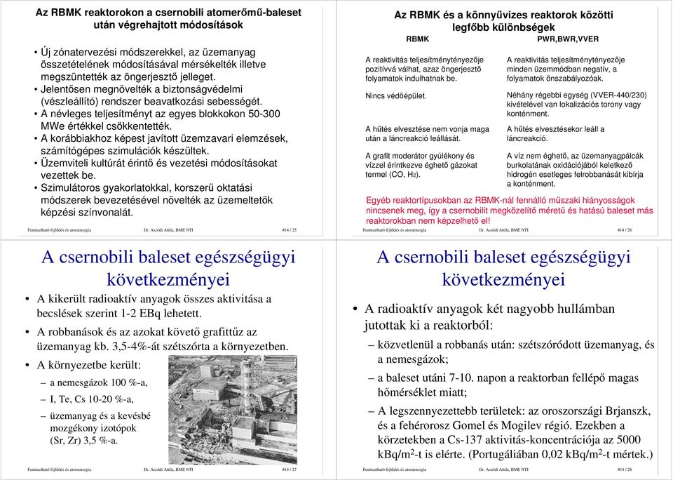 A korábbiakhoz képest javított üzemzavari elemzések, számítógépes szimulációk készültek. Üzemviteli kultúrát érintı és vezetési módosításokat vezettek be.