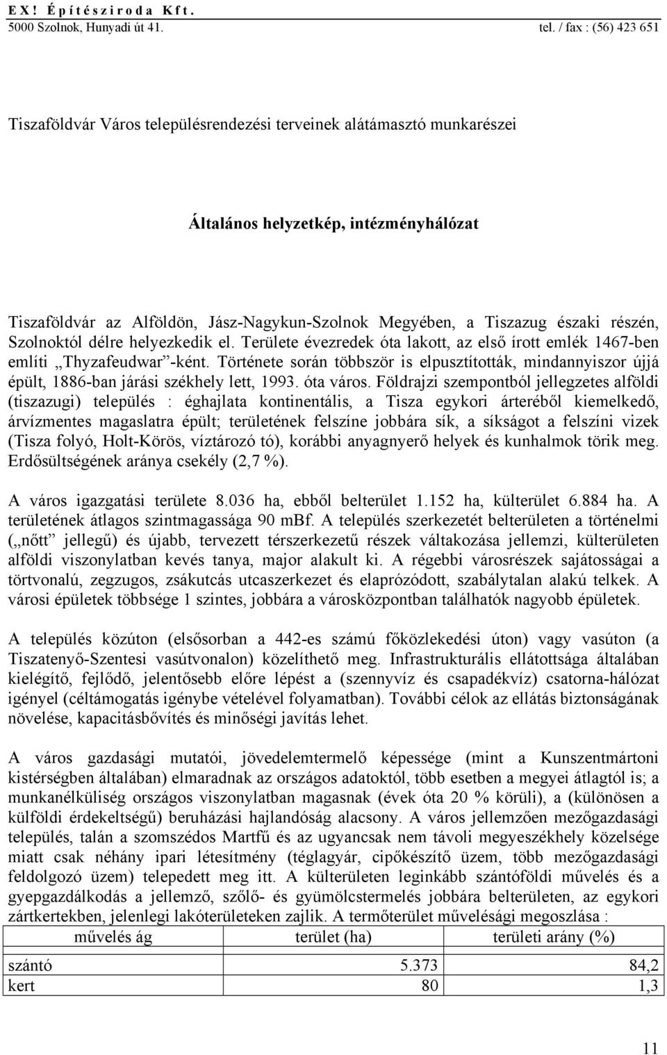 részén, Szolnoktól délr hlyzkdik l. Trült évzrdk óta lakott, az lső írott mlék 1467-bn mlíti Thyzafudwar -ként.