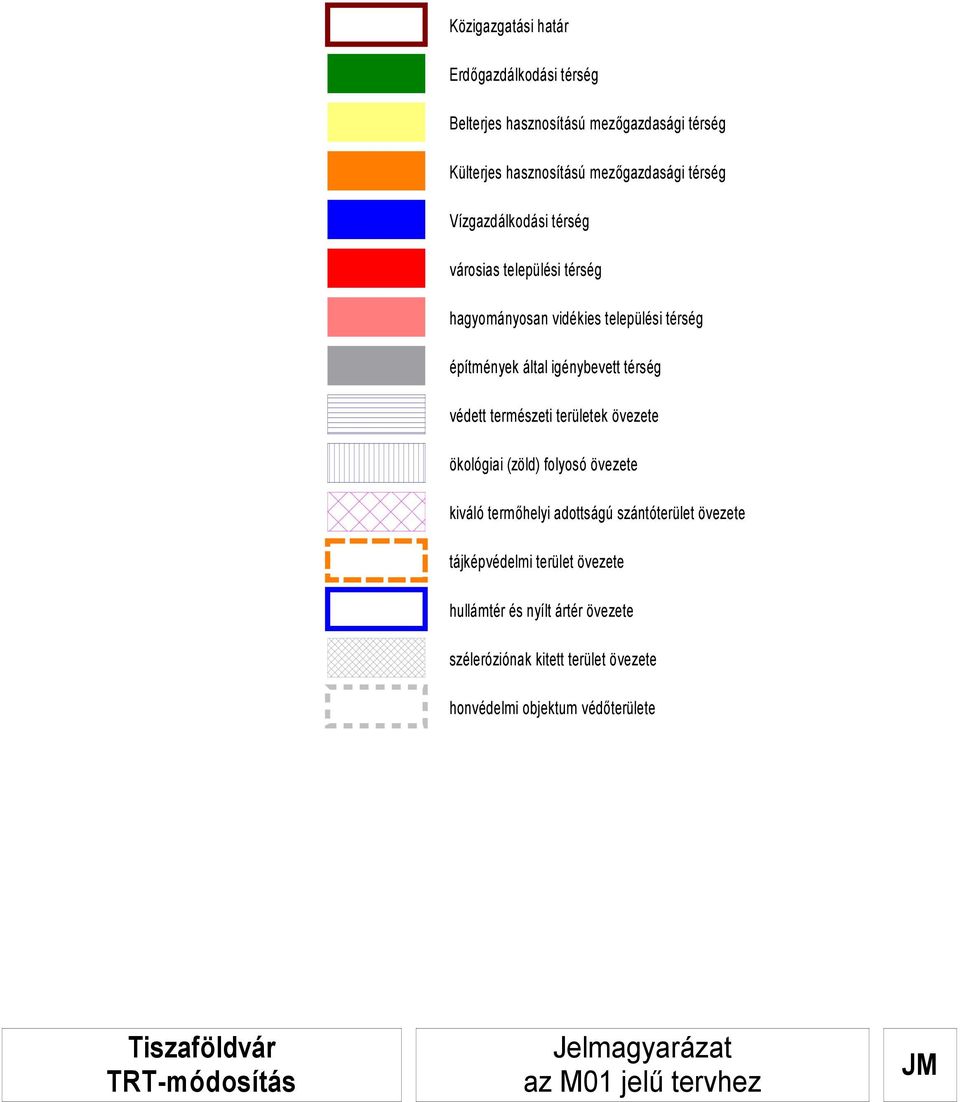 trmészti trültk övzt ökológiai (zöld) folyosó övzt kiváló trmőhlyi adottságú szántótrült övzt tájképvédlmi trült övzt hullámtér
