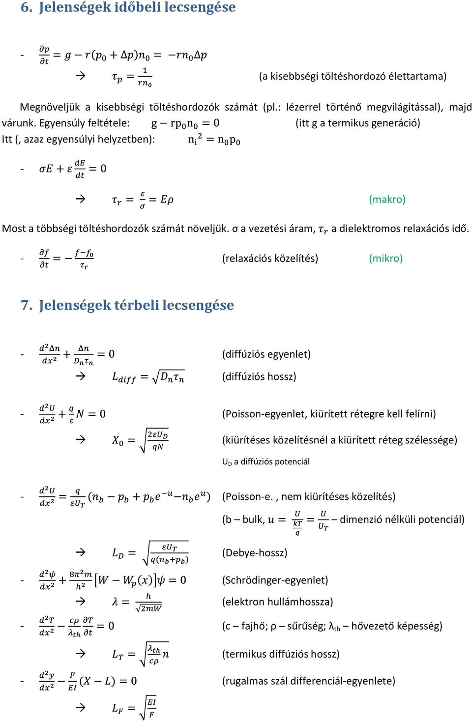 - (relaxációs közelítés) (mikro) 7.