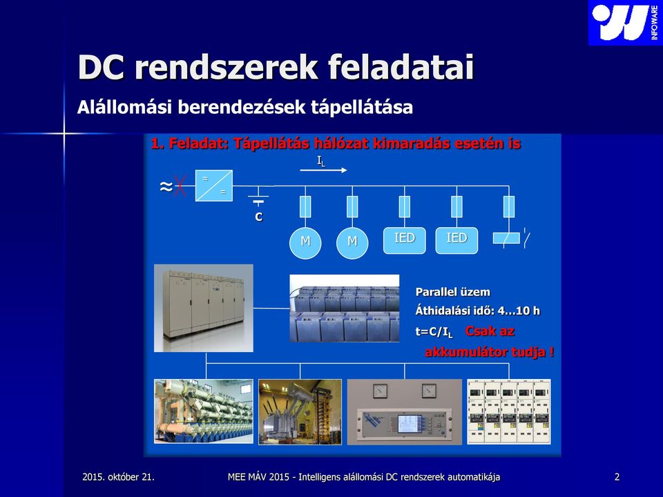 Feladat: Tápellátás hálózat kimaradás esetén is I