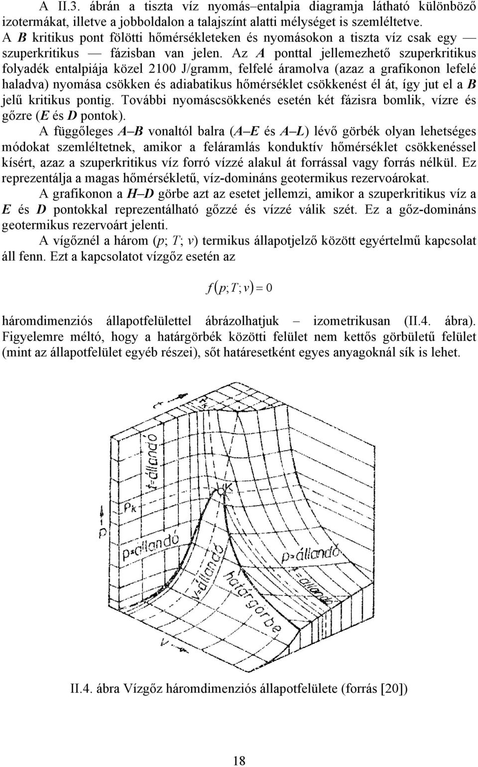 Az A ponttal jellemezhető szupekitikus folyadék entalpiája közel 2100 J/gamm, felfelé áamolva (azaz a gafikonon lefelé haladva) nyomása csökken és adiabatikus hőméséklet csökkenést él át, így jut el