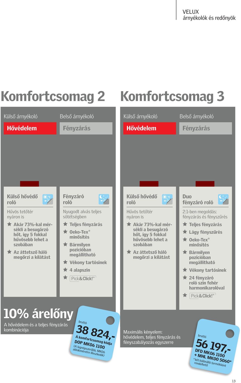 Teljes fényzárás Oeko-Tex minősítés Bármilyen pozícióbn megállíthtó Vékony trtósínek 4 lpszín bruttó 38 824,- A komfortcsomg kódj DOP MK06 1100 (A legnépszerűbb, MK06 blkméretre illeszkedik) Külső