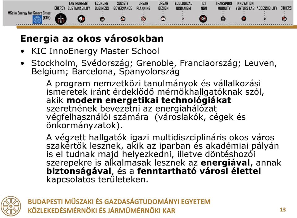 végfelhasználói számára (városlakók, cégek és önkormányzatok).