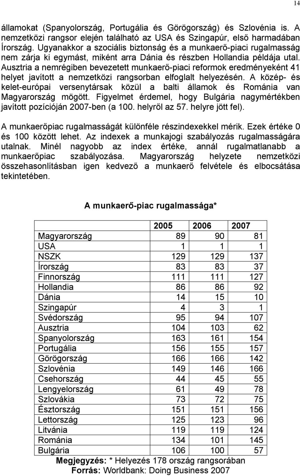 Ausztria a nemrégiben bevezetett munkaerı-piaci reformok eredményeként 41 helyet javított a nemzetközi rangsorban elfoglalt helyezésén.