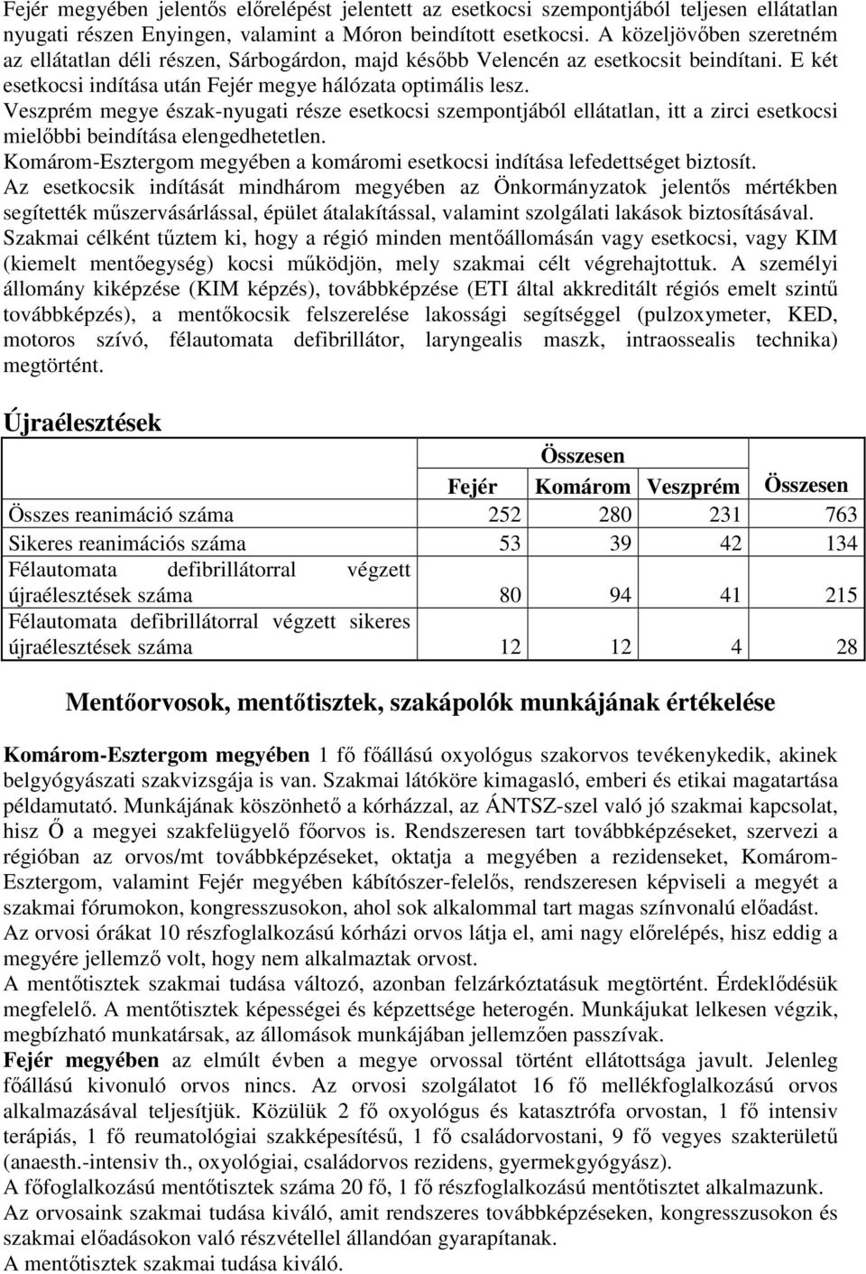 Veszprém megye észak-nyugati része esetkocsi szempontjából ellátatlan, itt a zirci esetkocsi mielőbbi beindítása elengedhetetlen.