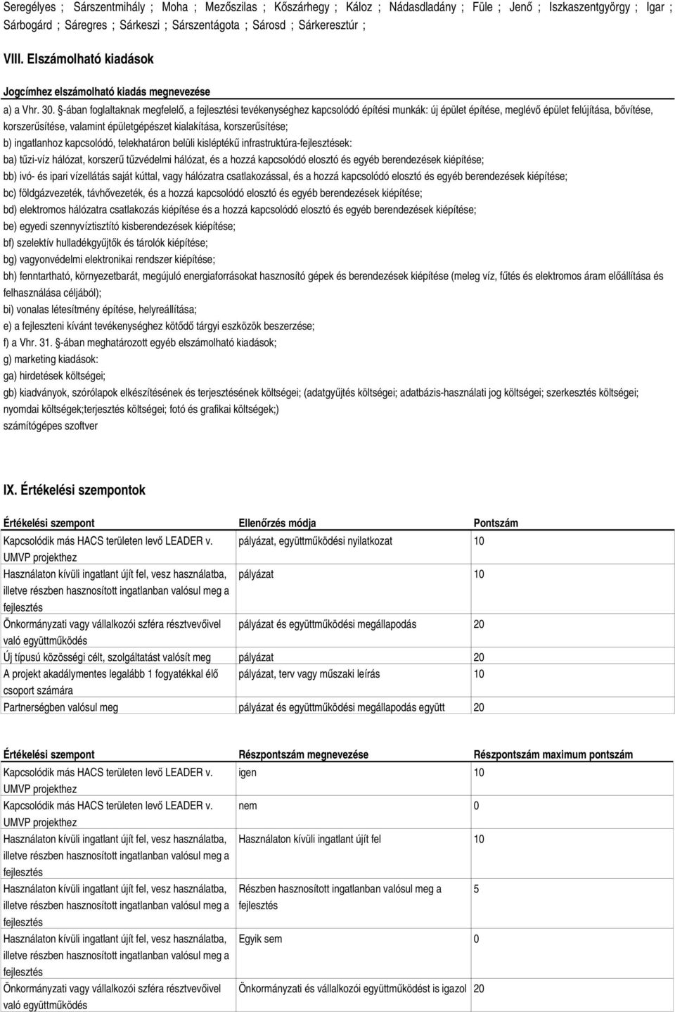 -ában foglaltaknak megfelelő, a fejlesztési tevékenységhez kapcsolódó építési munkák: új épület építése, meglévő épület felújítása, bővítése, korszerűsítése, valamint épületgépészet kialakítása,