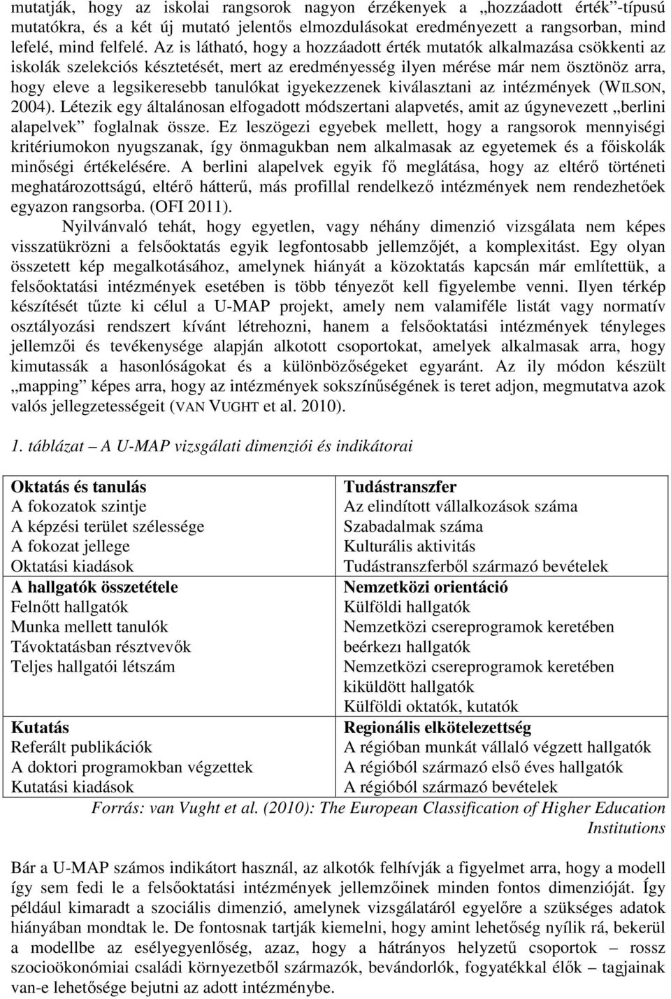 igyekezzenek kiválasztani az intézmények (WILSON, 2004). Létezik egy általánosan elfogadott módszertani alapvetés, amit az úgynevezett berlini alapelvek foglalnak össze.