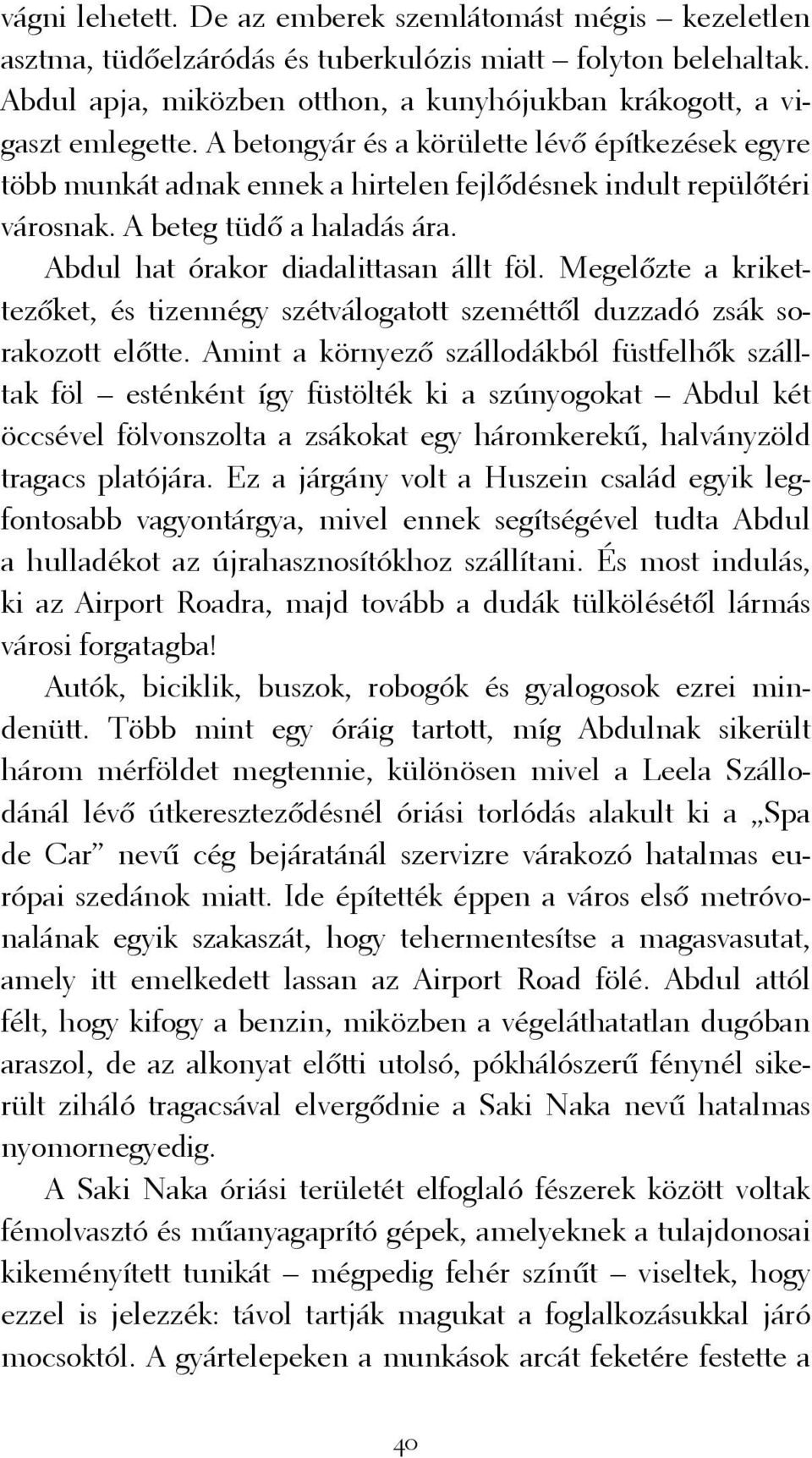 Megelőzte a krikettezőket, és tizennégy szétválogatott szeméttől duzzadó zsák sorakozott előtte.