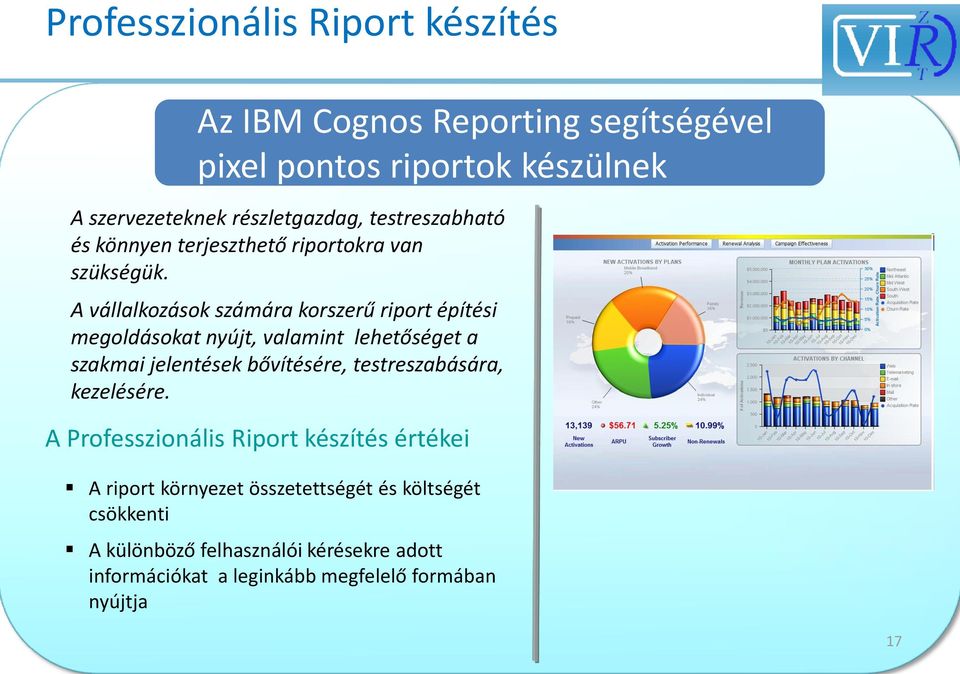 A vállalkozások számára korszerű riport építési megoldásokat nyújt, valamint lehetőséget a szakmai jelentések bővítésére,