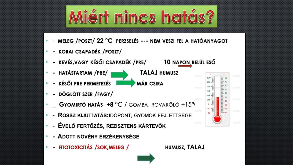 DÖGLÖTT SZER /FAGY/ _ GYOMIRTÓ HATÁS +8 C / GOMBA, ROVARÖLŐ +15 C/ - ROSSZ KIJUTTATÁS:IDŐPONT, GYOMOK