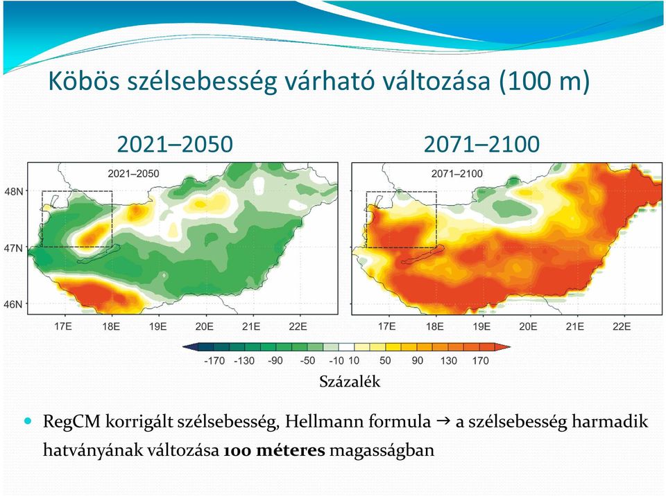 szélsebesség, Hellmann formula a szélsebesség