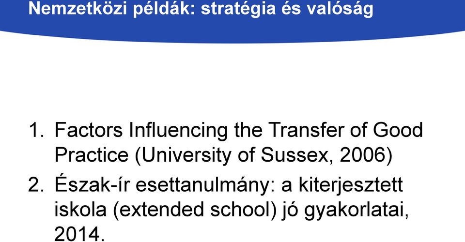 (University of Sussex, 2006) 2.