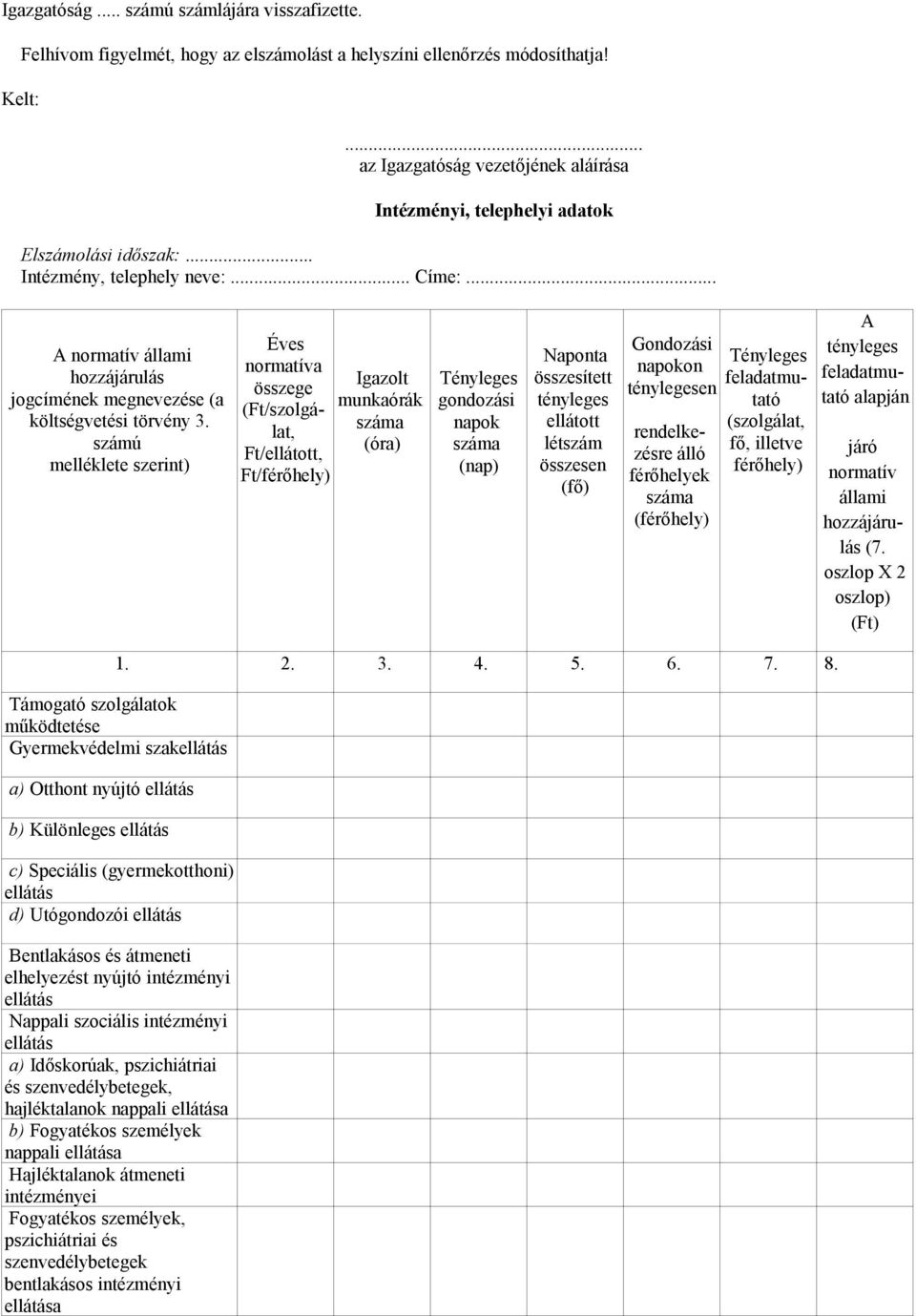 .. A normatív állami hozzájárulás jogcímének megnevezése (a költségvetési törvény 3.