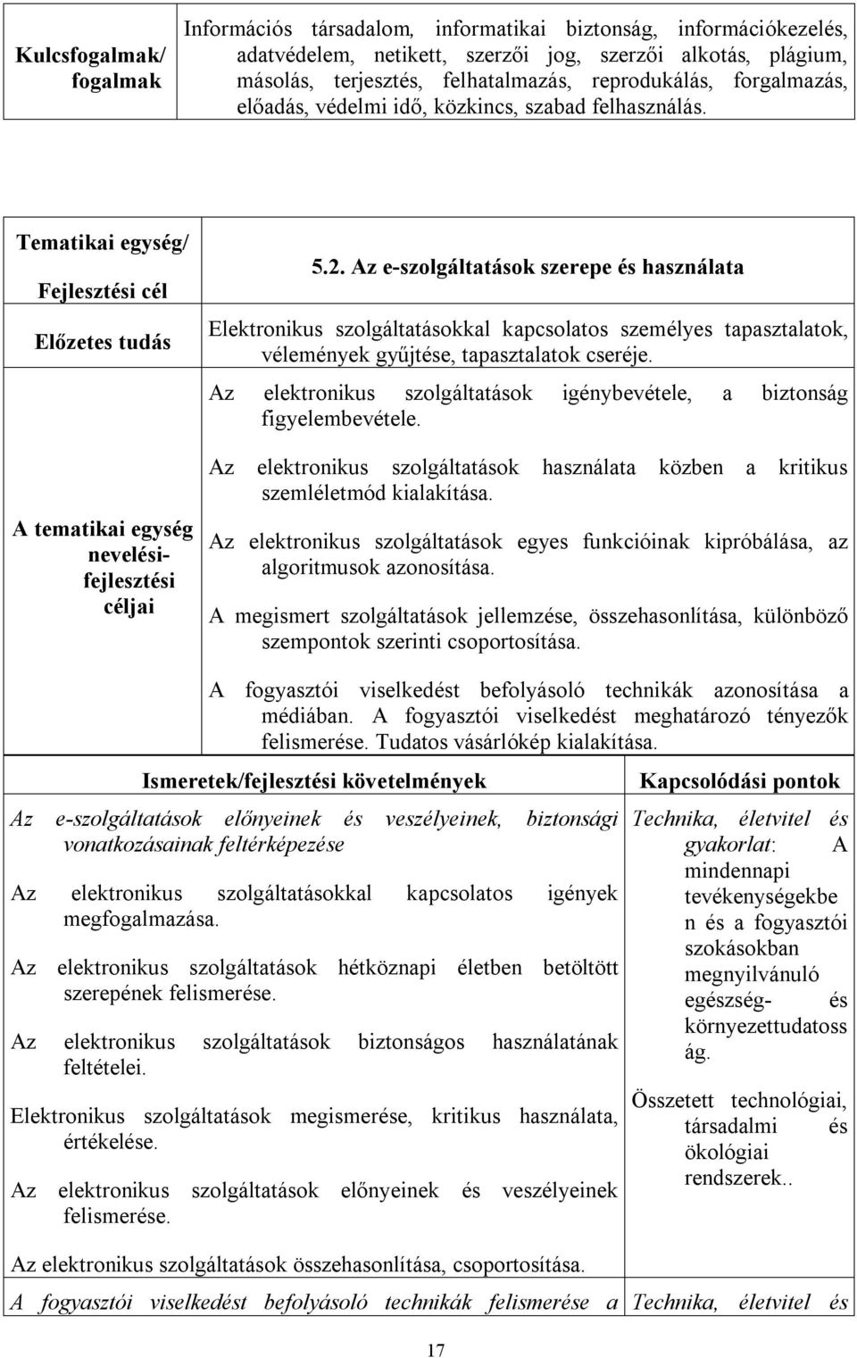 Az e-szolgáltatások szerepe és használata Elektronikus szolgáltatásokkal kapcsolatos személyes tapasztalatok, vélemények gyűjtése, tapasztalatok cseréje.