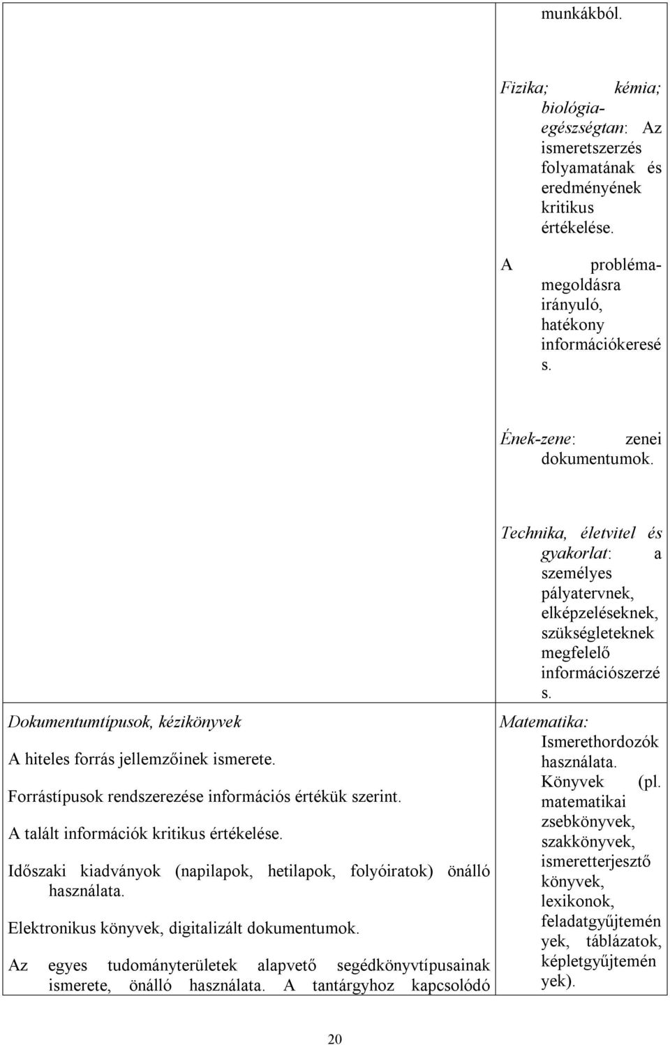 Időszaki kiadványok (napilapok, hetilapok, folyóiratok) önálló használata. Elektronikus könyvek, digitalizált dokumentumok.