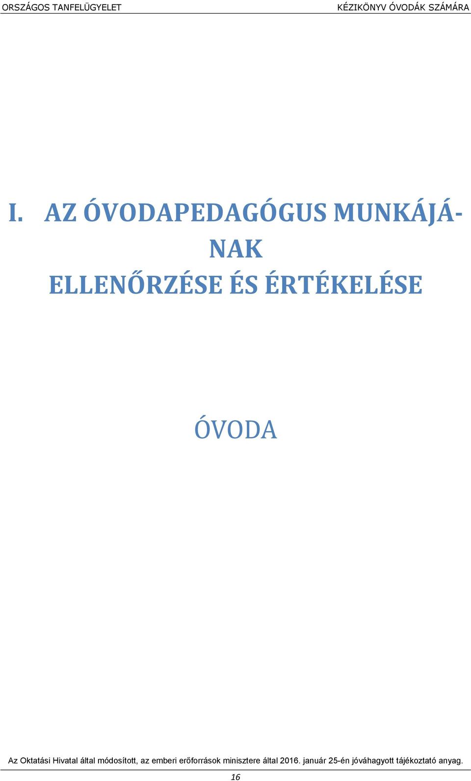 AZ ÓVODAPEDAGÓGUS MUNKÁJÁ-