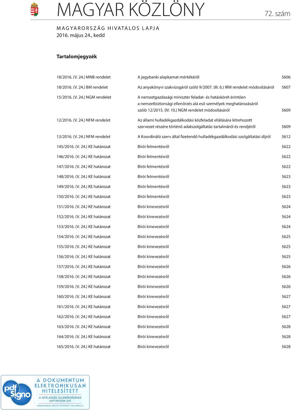 ) NGM rendelet A nemzetgazdasági miniszter feladat- és hatáskörét érintően a nemzetbiztonsági ellenőrzés alá eső személyek meghatározásáról szóló 12/2015. (IV. 10.