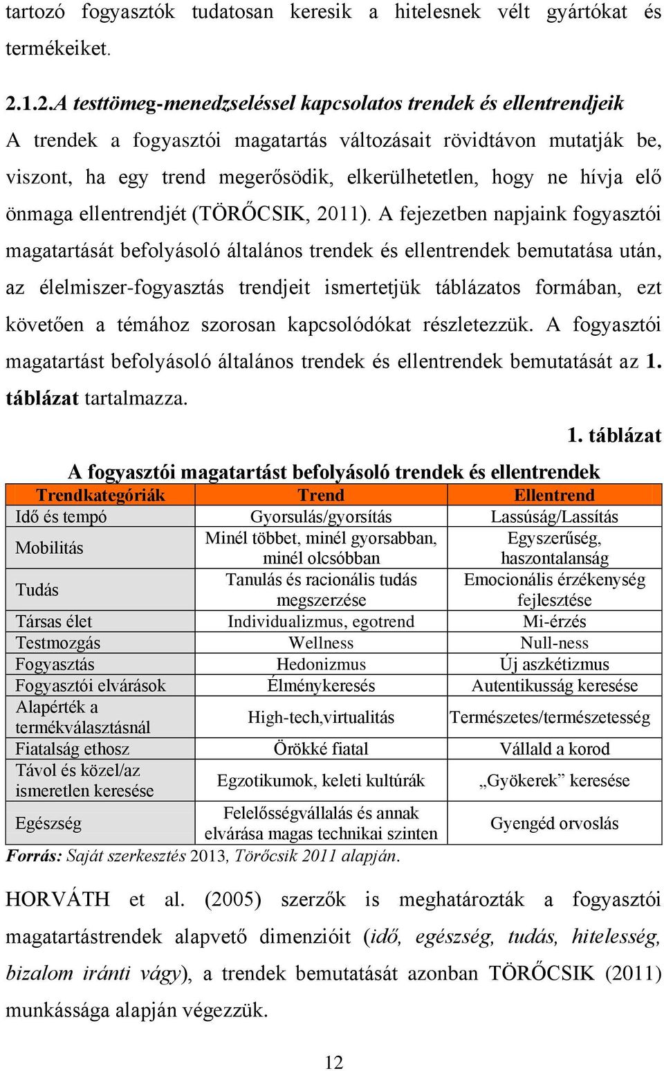 hívja elő önmaga ellentrendjét (TÖRŐCSIK, 2011).