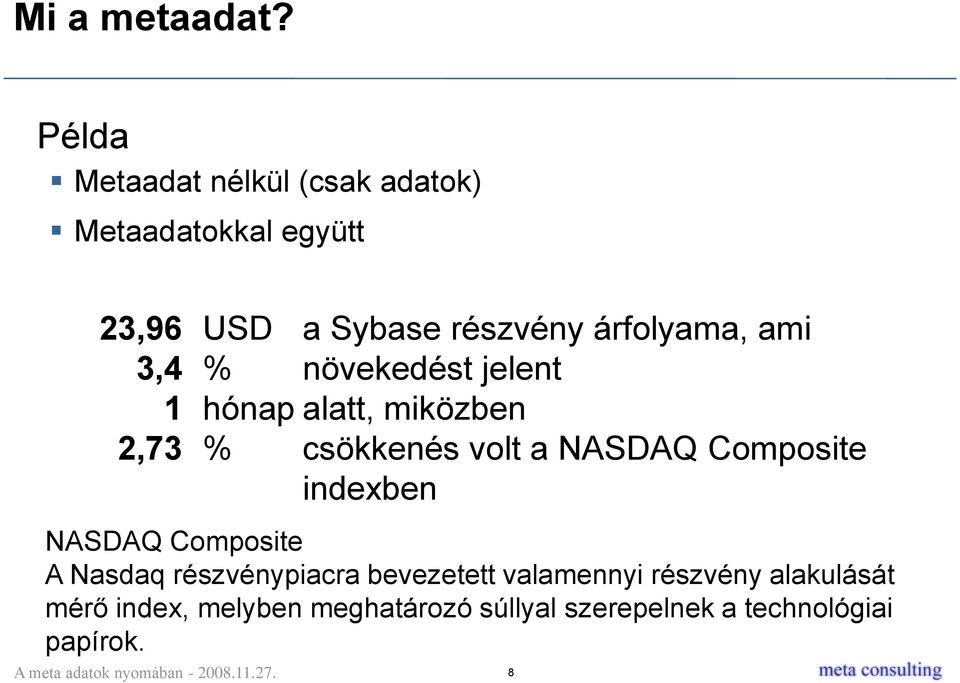 Elhasznált köbméter: Vízóra állás: Vízdíj (Ft): USD % hónap % a Sybase részvény árfolyama, ami növekedést jelent