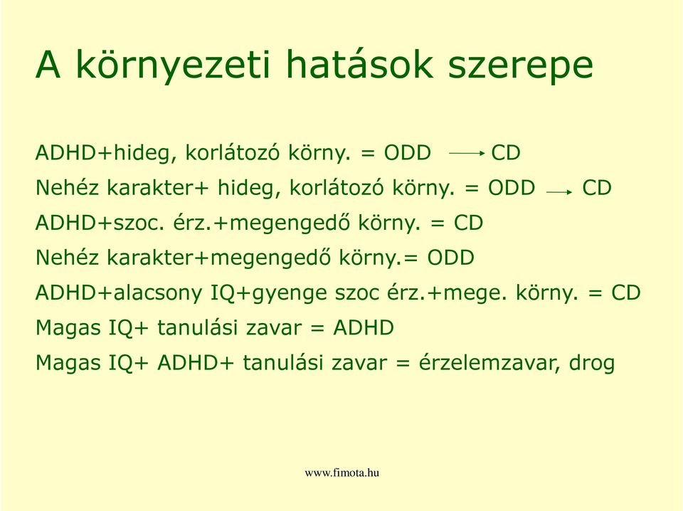 +megengedő körny. = CD Nehéz karakter+megengedő körny.