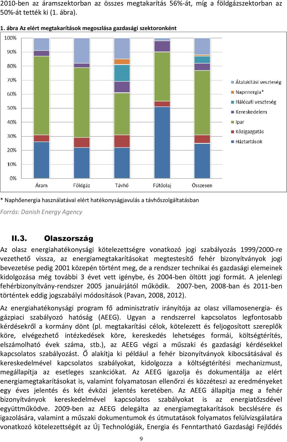 Olaszország Az olasz energiahatékonysági kötelezettségre vonatkozó jogi szabályozás 1999/2000-re vezethető vissza, az energiamegtakarításokat megtestesítő fehér bizonyítványok jogi bevezetése pedig