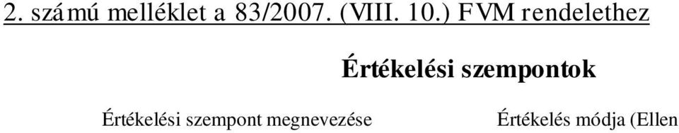 életképessége Átadandó birtokméret: - 5 EUME és 5 EUME felett 15 pont - 4-4,99 EUME között 12 pont - 3-3,99 EUME között 9 pont - 2-2,99 EUME között 6 pont - 1-1,99 EUME között 2 pont Az átvev a