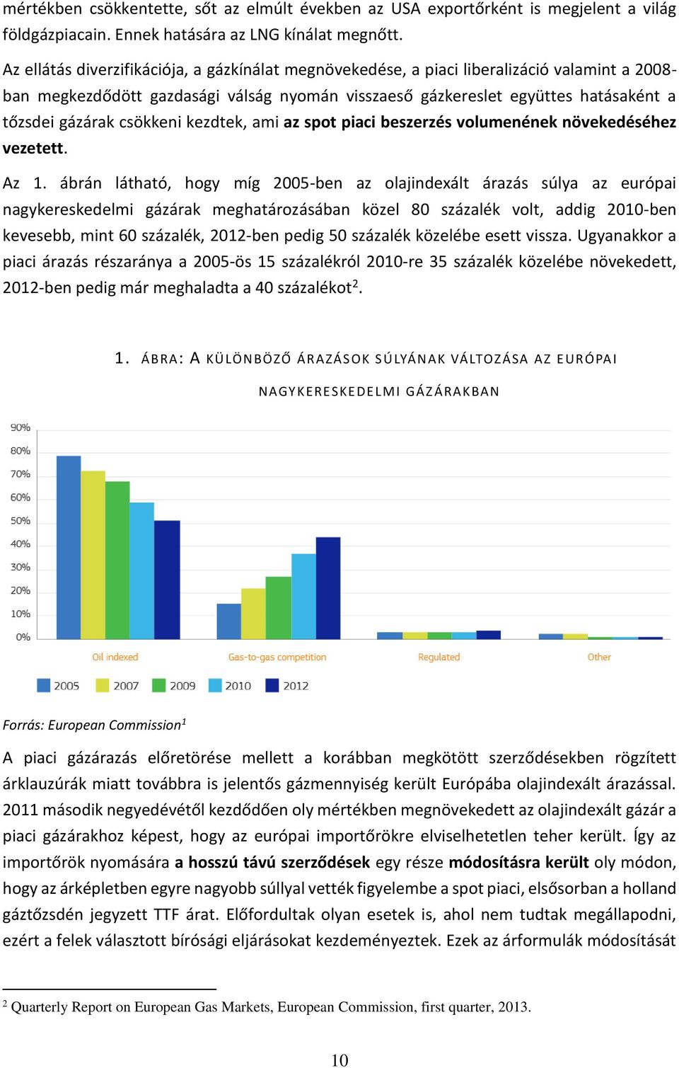 csökkeni kezdtek, ami az spot piaci beszerzés volumenének növekedéséhez vezetett. Az 1.